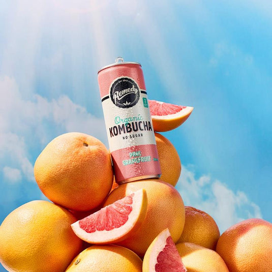 Remedy Kombucha Pink Grapefruit 250ml Can x 24