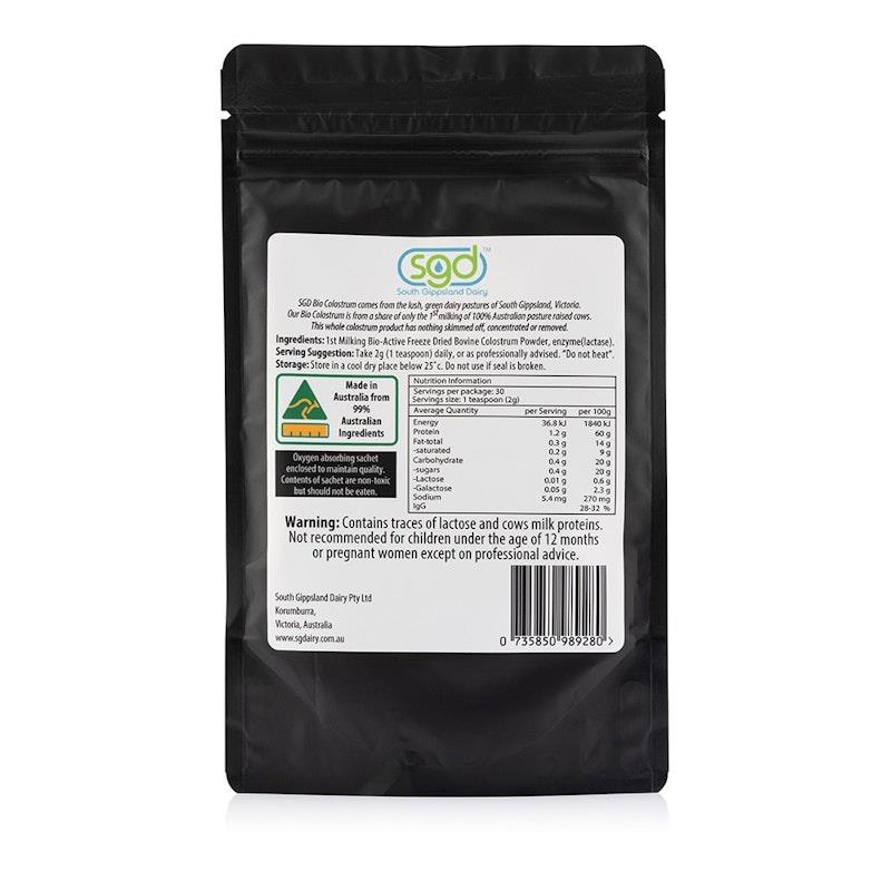 Load image into Gallery viewer, SGD Low Lactose Australian Bio Colostrum Powder 60g
