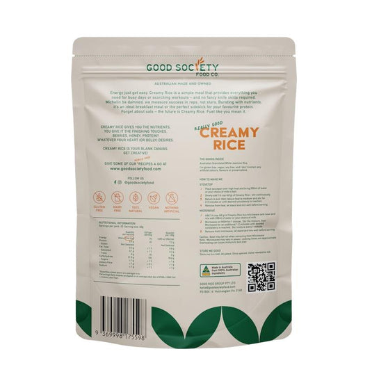 Good Society Food Co. Creamy Rice - Unflavoured 1Kg