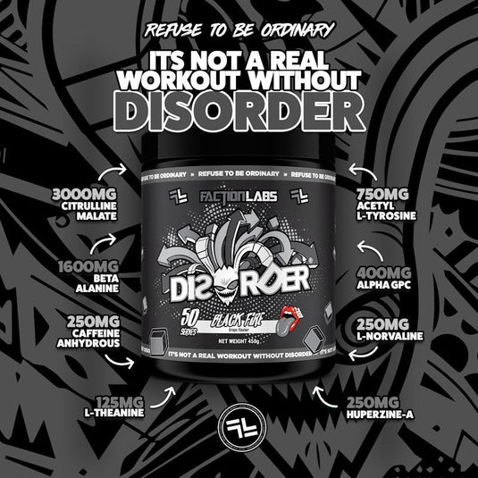 Faction Labs Disorder Original - 50 serves Black Fire