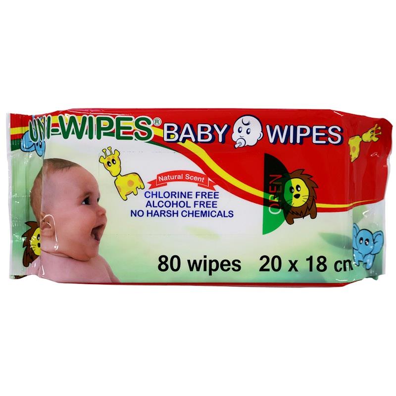 Load image into Gallery viewer, Uni-Wipe Natural Scented Baby Wipes 80 Wipes 20Pack
