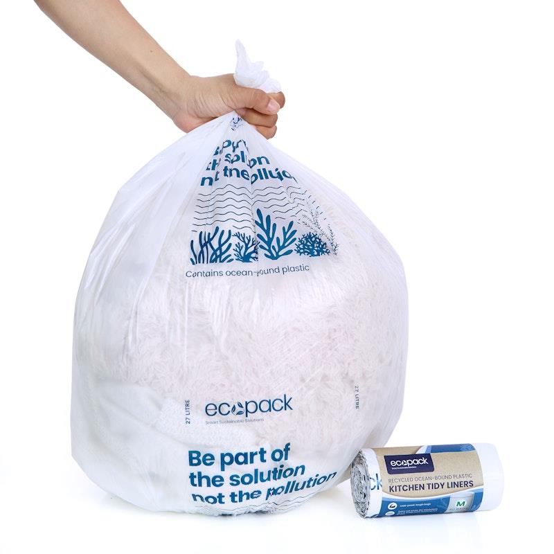 Load image into Gallery viewer, Ecopack 27L Recycled Plastic Bags Medium Bundle 4 Rolls/200 Bags
