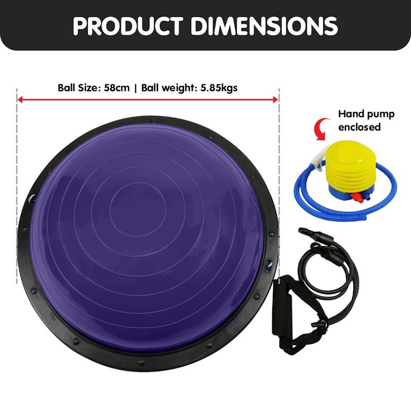 Load image into Gallery viewer, Powertrain Fitness Yoga Ball Home Gym Workout Balance Trainer Purple
