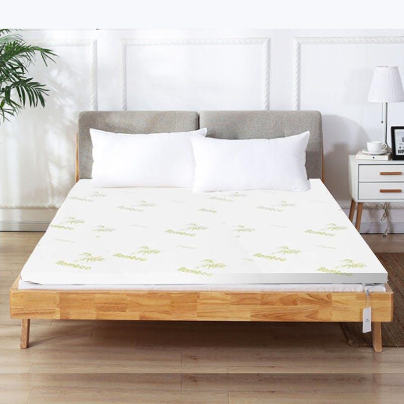 Load image into Gallery viewer, Clevinger 6cm Memory Foam Topper with Bamboo Mattress Cover - Queen 1pc
