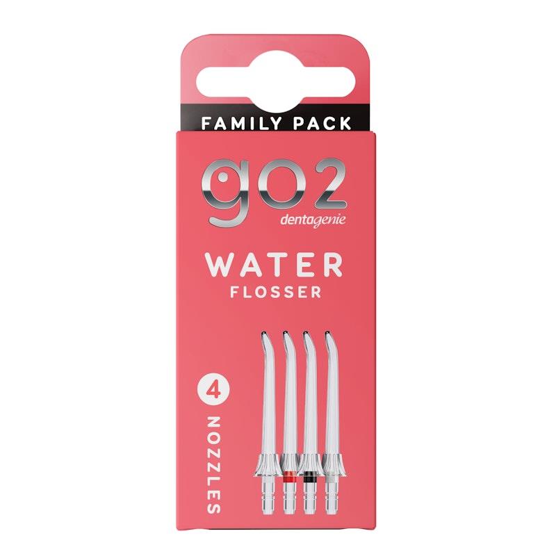 Load image into Gallery viewer, GO2 Dentagenie Water flosser Replacement Nozzle Family Pack x 3 Multipack
