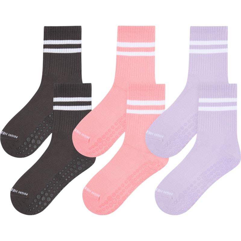 Load image into Gallery viewer, High Heel Jungle Varsity Premium Combed Cotton Full GripPilates/ Yoga Socks Bundle
