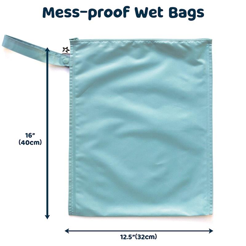 Load image into Gallery viewer, Tiny Twinkle - Mess - Proof Wet Bag 2 Pack Slate &amp; Olive
