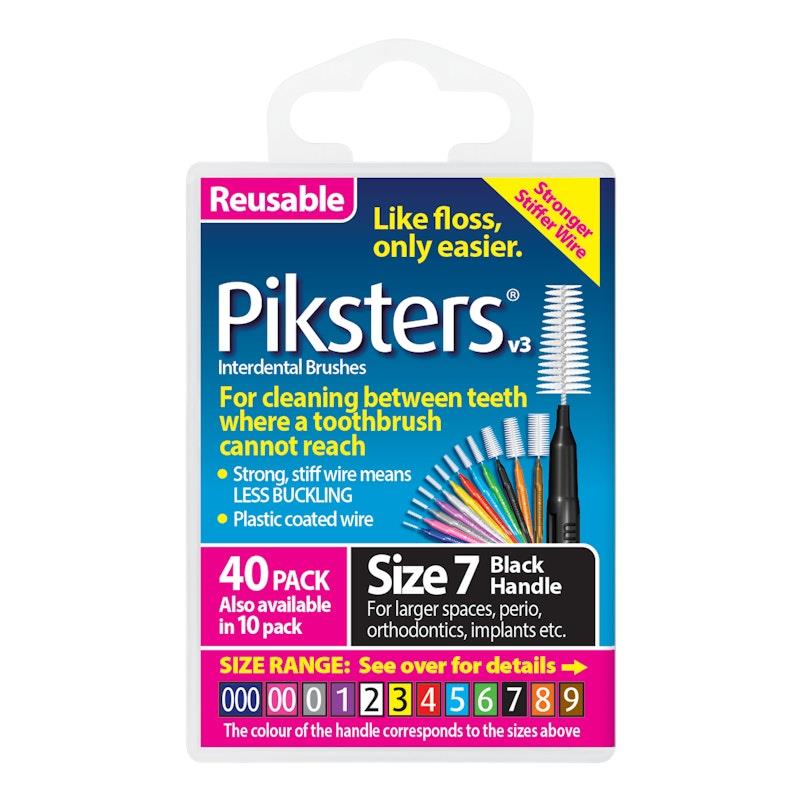 Load image into Gallery viewer, Piksters Interdental Brushes Black Size 7 40pk
