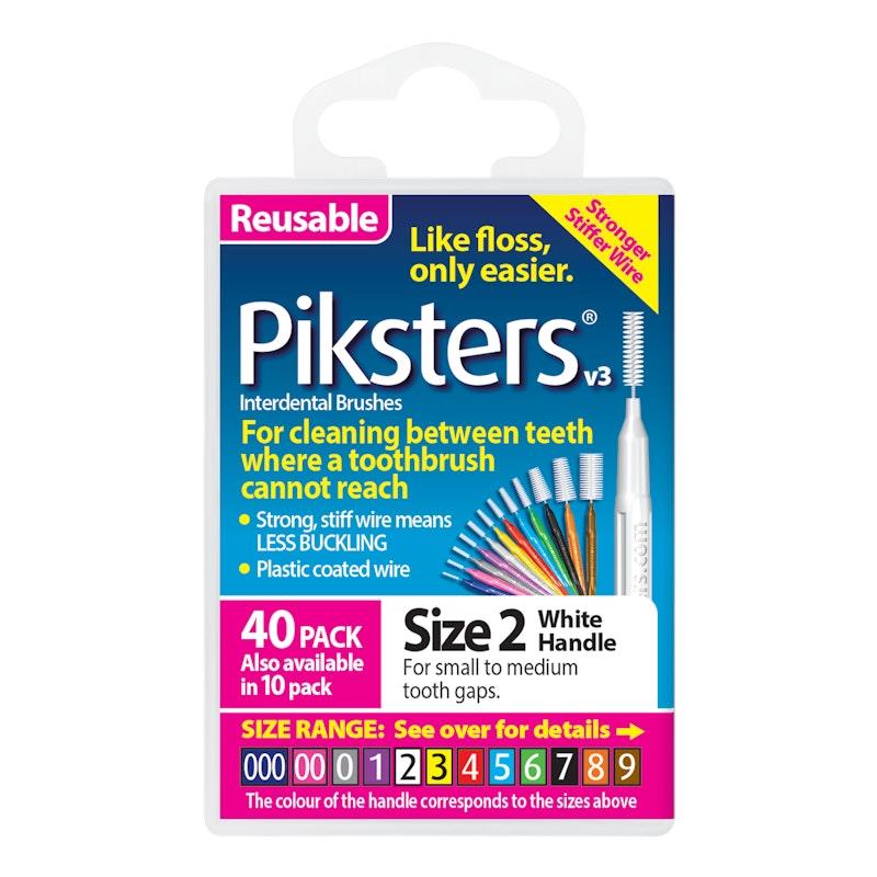 Load image into Gallery viewer, Piksters Interdental Brushes White Size 2 40pk
