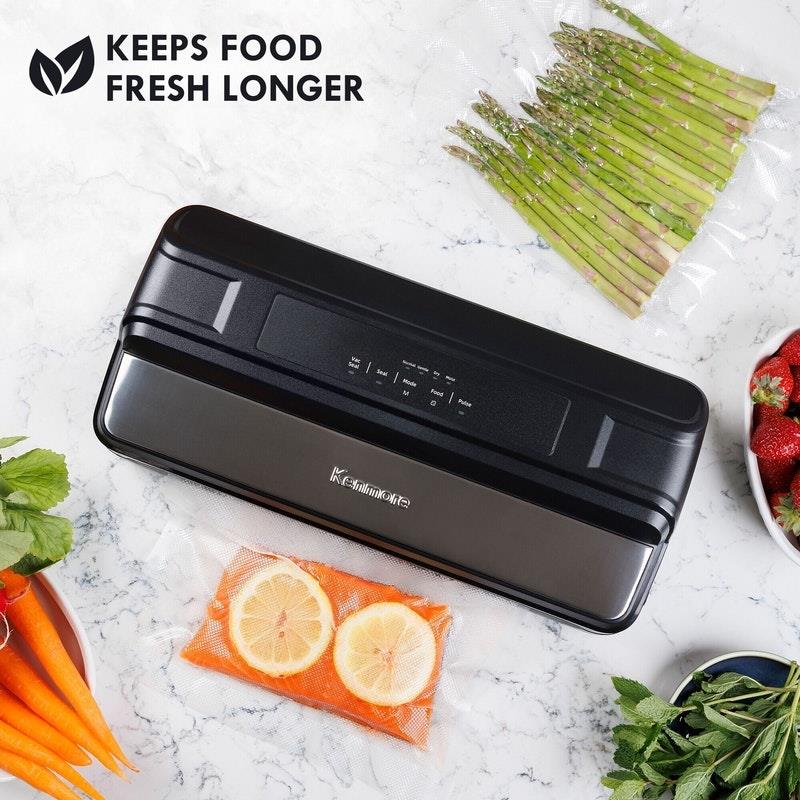 Load image into Gallery viewer, Kenmore Vacuum Sealer Machine, One-Touch Automatic Food Sealer Stainless Steel
