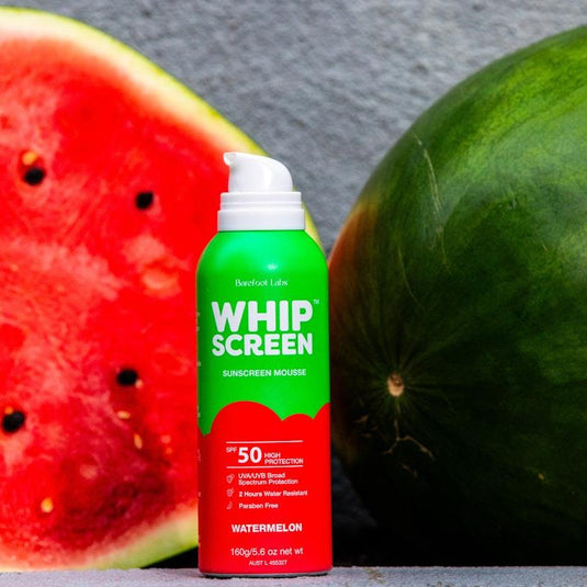 Barefoot Labs WhipScreen SPF50 Sunscreen Mousse - Watermelon Scent 160g