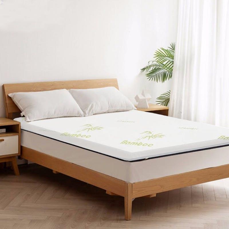 Load image into Gallery viewer, Clevinger 4cm Memory Foam Mattress Topper with Bamboo Cover - Double 1pc
