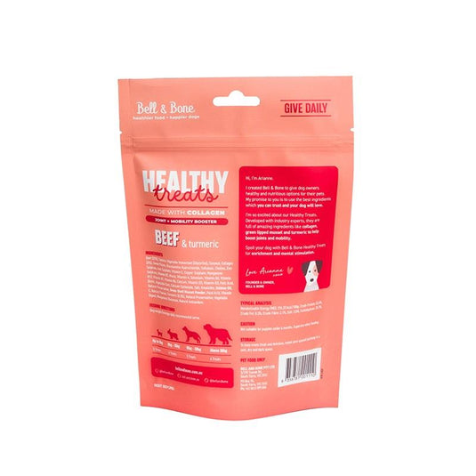 Bell & Bone Healthy Treats, Joint and Mobility Booster - Beef & Turmeric 130g