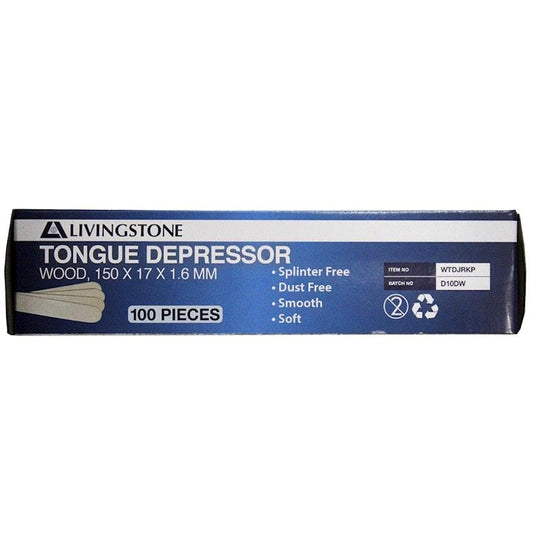 Livingstone Wooden Tongue Depressors Non-Sterile 100 Pieces/Box