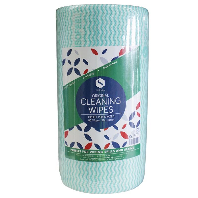 Load image into Gallery viewer, Sofeel Original Microfibre Heavy Duty Super Cleaning Wipes Green 85 Pieces/Roll
