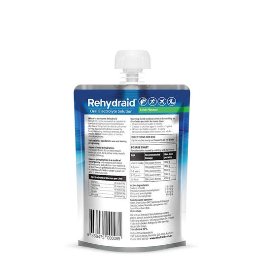 Rehydraid Electrolyte Jelly Bags Lime 24x100g