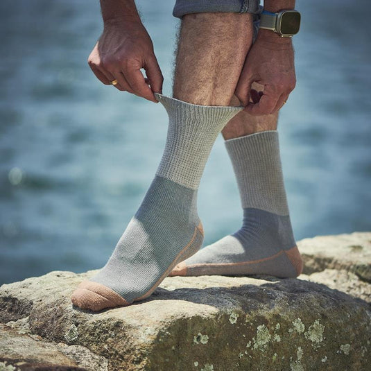 Glucology Copper Based Loose Top Classic Socks 2 Pairs Grey Small