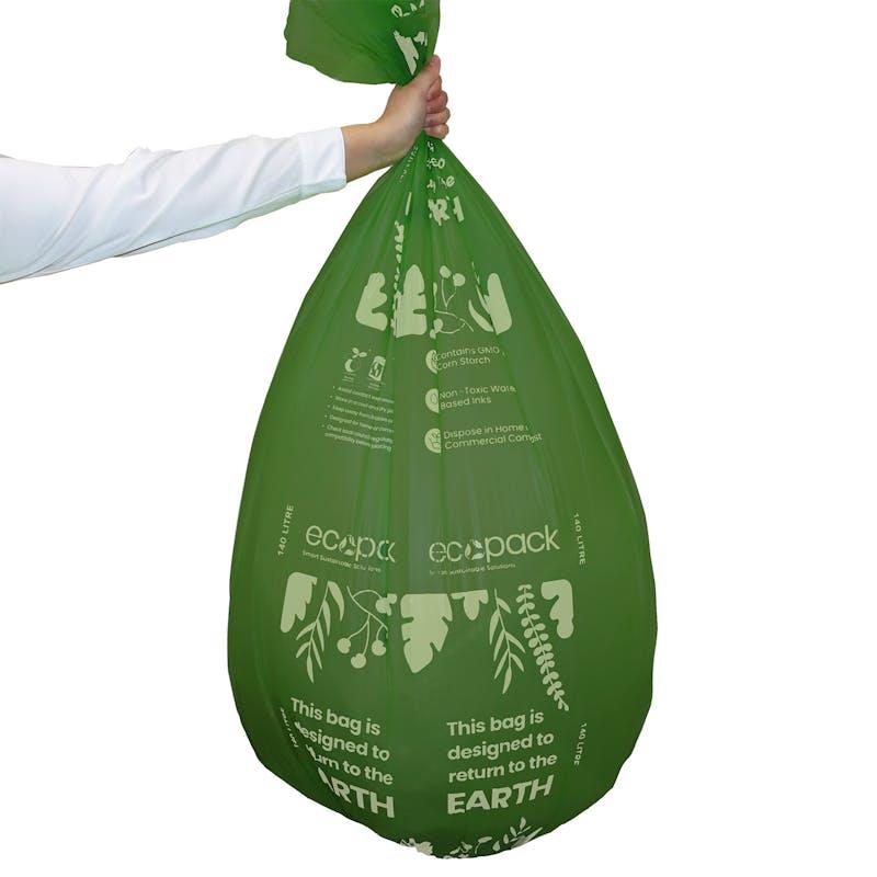 Load image into Gallery viewer, Ecopack 140L Compostable Wheelie Bin Bags Bundle 3 Rolls/15 Bags
