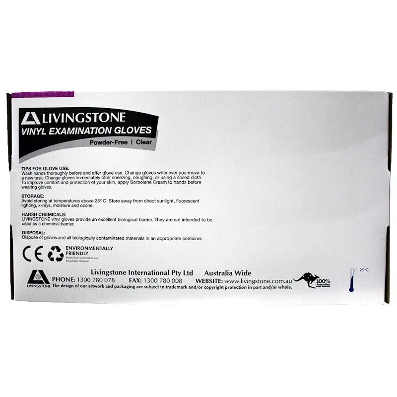 Load image into Gallery viewer, Livingstone Vinyl Examination Gloves ASTM Powder Free Small 100 Pieces/Box
