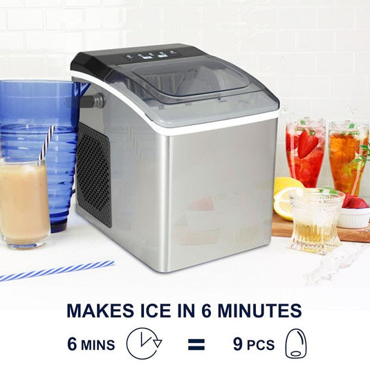 Koolatron 12kg Ice Maker Stainless Steel