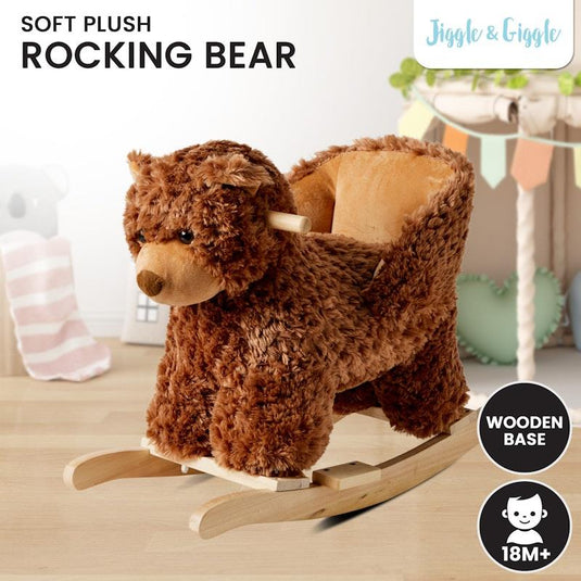 Jiggle & Giggle Soft Plush Toy Rocker Bear