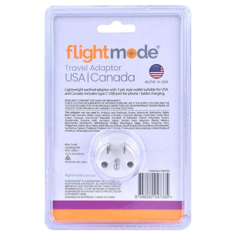 Load image into Gallery viewer, Flightmode Outbound AU/NZ to USA/CANADA Travel Adaptor with USB Type C &amp; A 1Unit
