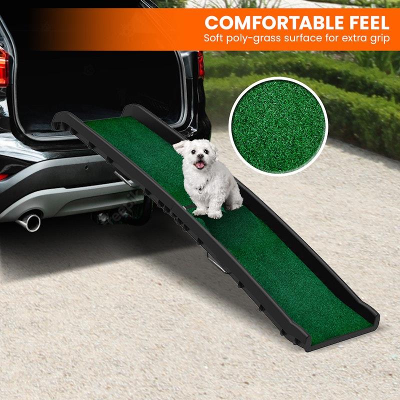 Load image into Gallery viewer, Furtastic Foldable Plastic Dog Ramp with Synthetic Grass 1Unit
