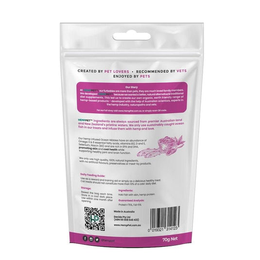 Hemp Pet Coat Care Support Treats for Cats 6Pack