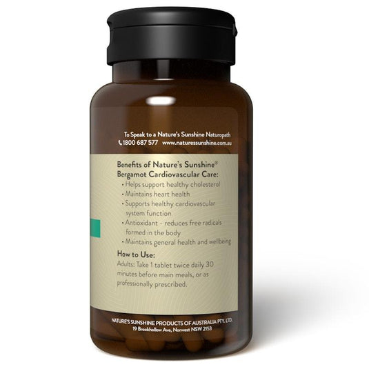 Nature's Sunshine Bergamot Cardiovascular Care 60Tablets