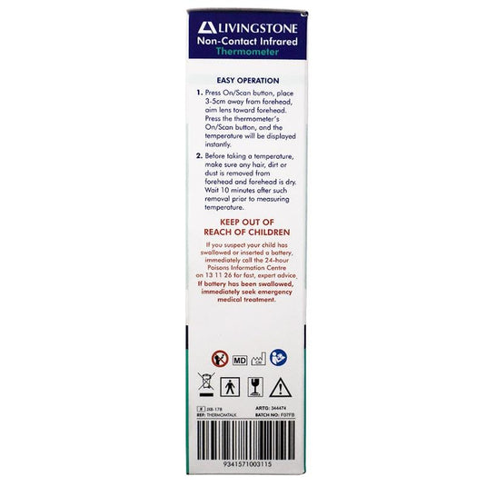 Livingstone Non-Contact Infrared Thermometer Heavy Duty 1Piece