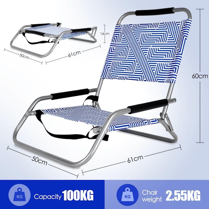 Load image into Gallery viewer, Lazy Dayz Foldable Beach Chair - Makena 2pc 2 Pieces
