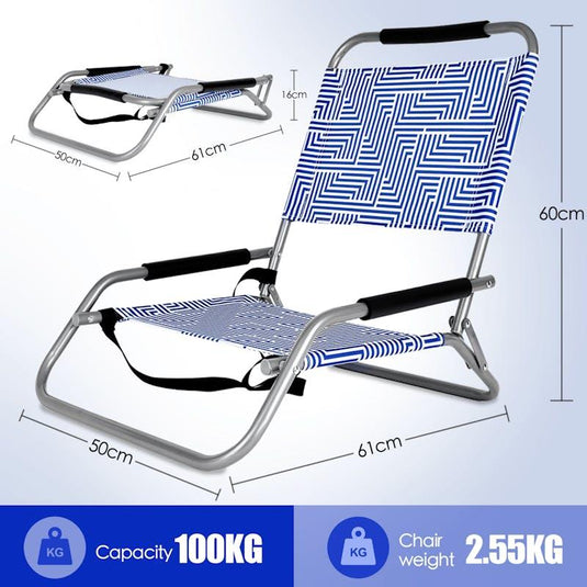 Lazy Dayz Foldable Beach Chair - Makena 2pc 2 Pieces