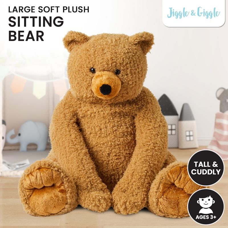 Load image into Gallery viewer, Jiggle &amp; Giggle Large Sitting Soft Plush Toy Teddy Bear
