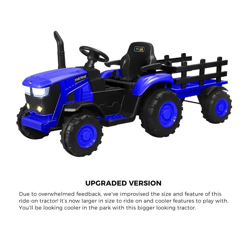 Load image into Gallery viewer, Mazam Kids Ride On Car Tractor Trailer 12V Remote Electric Toddlers Toy XL Blue
