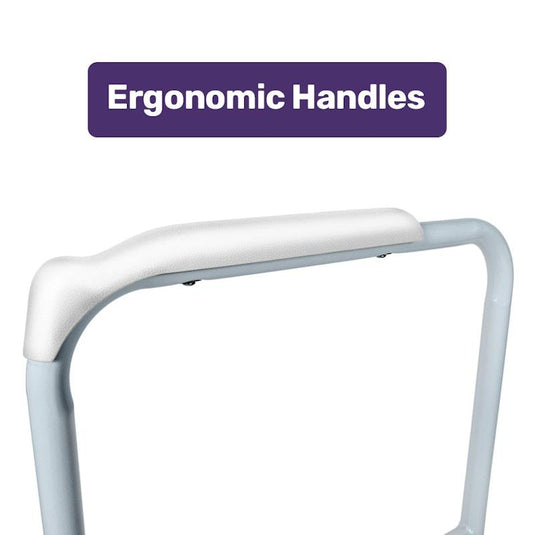 Equipmed Over Toilet Support Frame Safety Grab Rail Aid 125Kg Max Capacity 1Unit