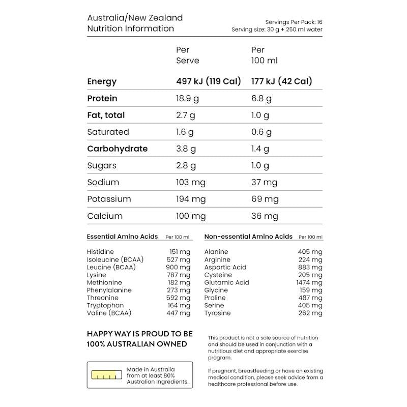Load image into Gallery viewer, Happy Way White Chocolate Raspberry Whey Protein Powder 500g
