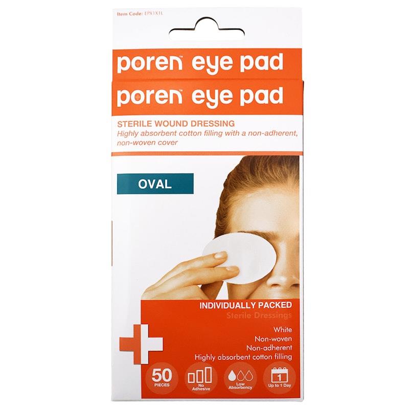 Load image into Gallery viewer, Poren Eye Pad Wound Dressing Nonwoven Sterile 50 Pieces/Box
