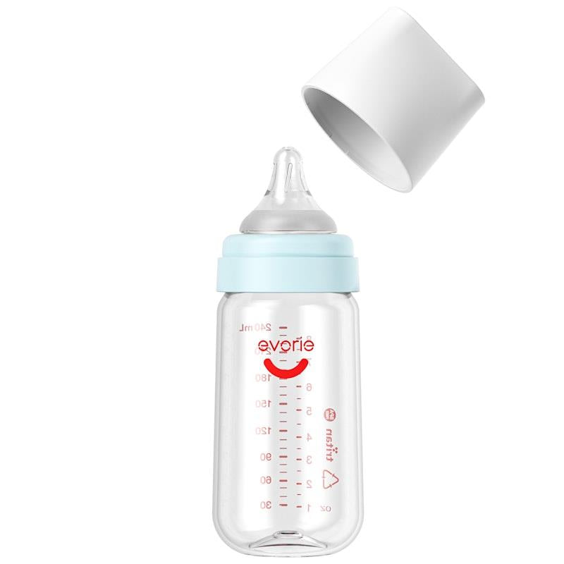 Load image into Gallery viewer, Evorie Tritan Wide-neck Baby Milk Feeding Bottle Starter Set 160mL+240mL, Blue Pack
