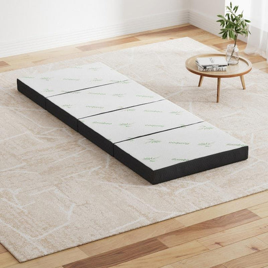 Giselle Bedding Foldable Mattress Bamboo Folding Mattresses Sofa Bed Mat 4-Fold Single