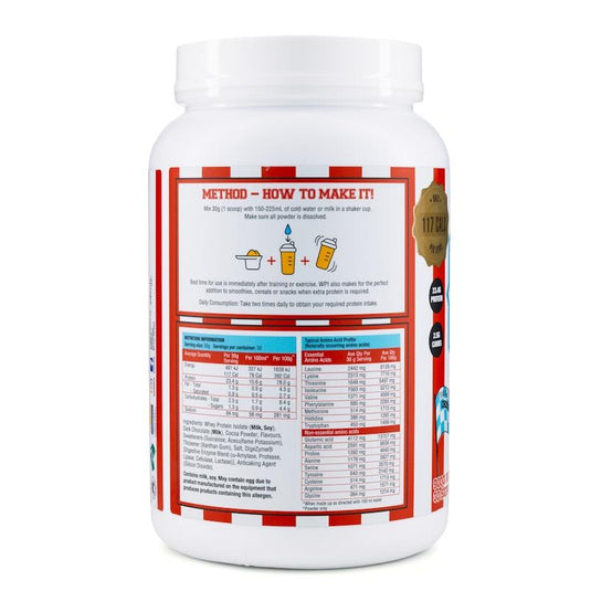 Adonis Gear Whey Protein Isolate (100% WPI) - Double Chocolate - 900g 30Serves