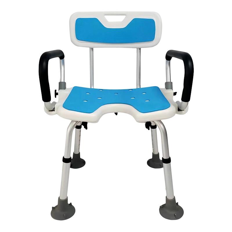 Load image into Gallery viewer, Orthonica Shower Chair - Blue with Adjustable Armrests
