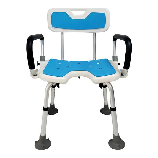 Orthonica Shower Chair - Blue with Adjustable Armrests