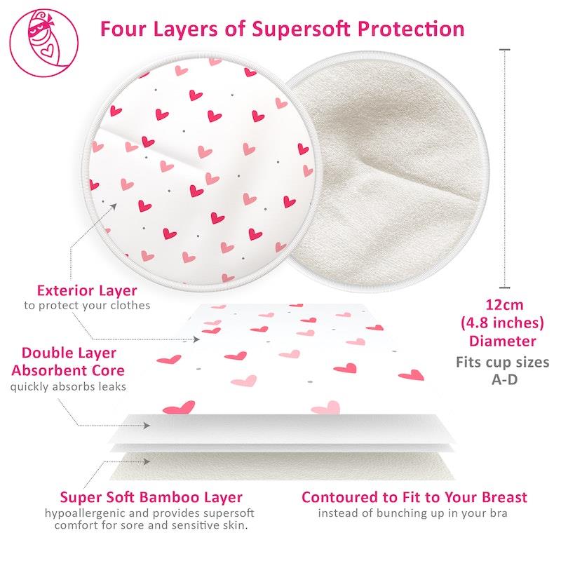 Load image into Gallery viewer, Ninja Mama Super Soft Washable Breast Pads Pack of 14
