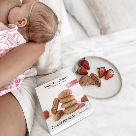 Milky Goodness Strawberry Lactation Cookies 12Pack