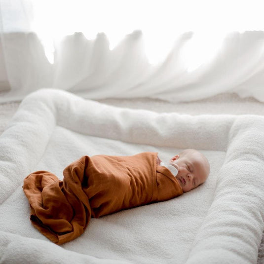Zoe Sage Organic Muslin Swaddle Wrap Savannah Rust 1pc