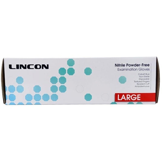 Lincon Nitrile Examination Gloves ASTM Powder Free Large 200 Pieces/Box