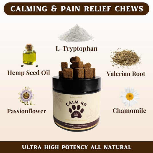 Rapha Herbals Calm K9 Hemp Chews for Pets Beef Flavour 180Chews