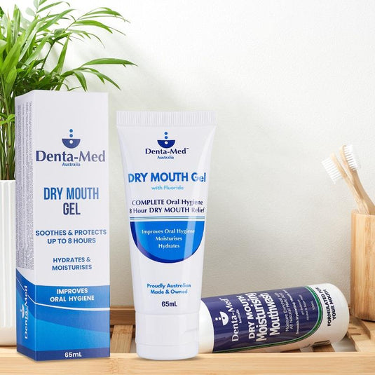 Denta-Med Dry Mouth Gel 65mL Tube & Moisturising Mouthwash 250mL Bottle Bundle