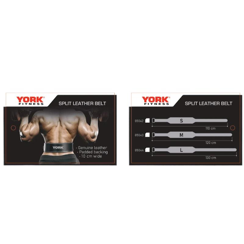 Load image into Gallery viewer, York Black Split Leather Belt / Double Stitched - L 1pc
