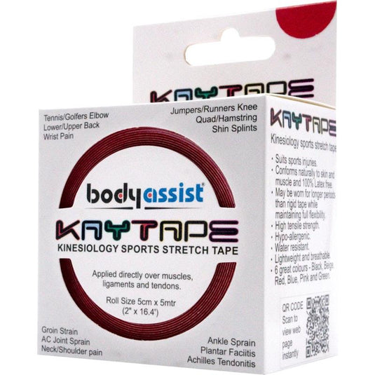 BodyAssist Kaytape Sports-Stretch Tape x 2 Rolls Red